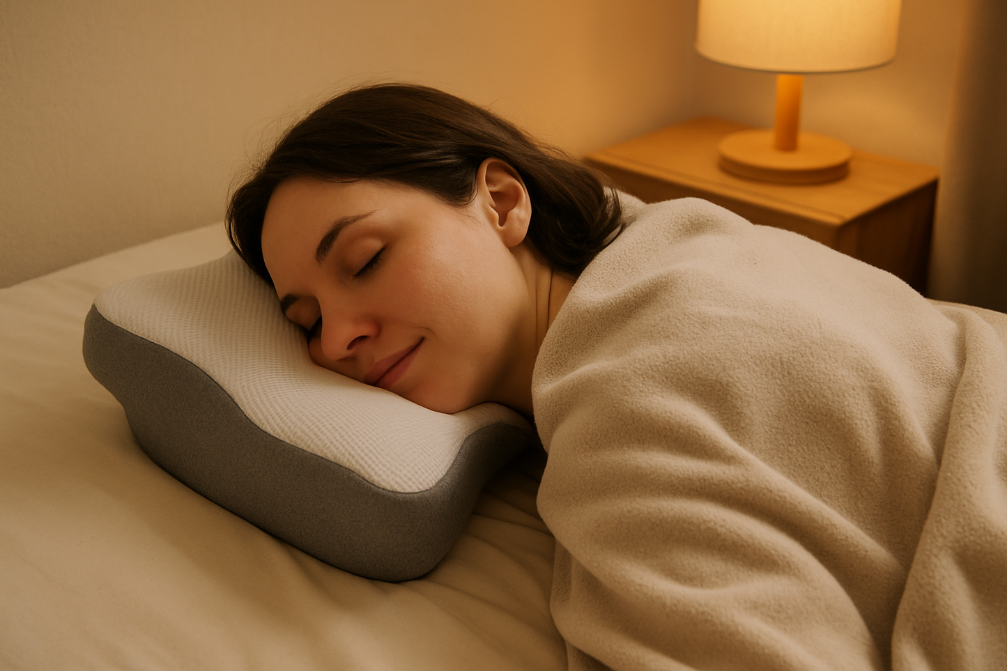 change her position sleeping like put her face on pillow